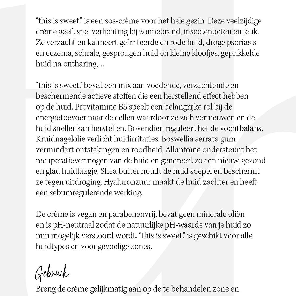 SOS-crème | This is Sweet • 200ml